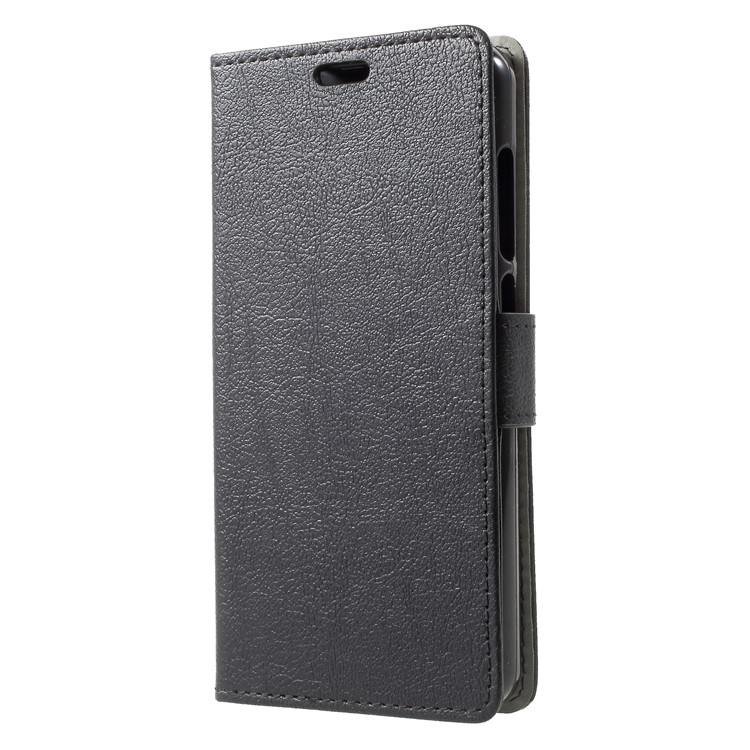 Protective Wallet PU Leather Casing with Stand for Wiko Sunny 2 Plus - Black-3