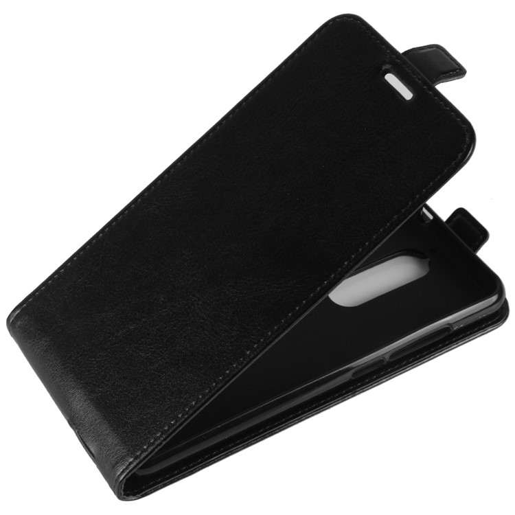 Crazy Horse Vertical Flip Leather Card Holder Mobile Phone Shell for Wiko View - Black-3