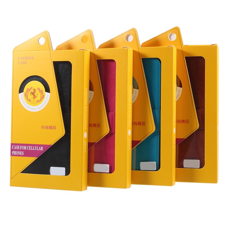 Crazy Horse Card Holder PU Leather Stand Phone Case for Wiko View XL (Built-in Steel Sheet) - Rose-8