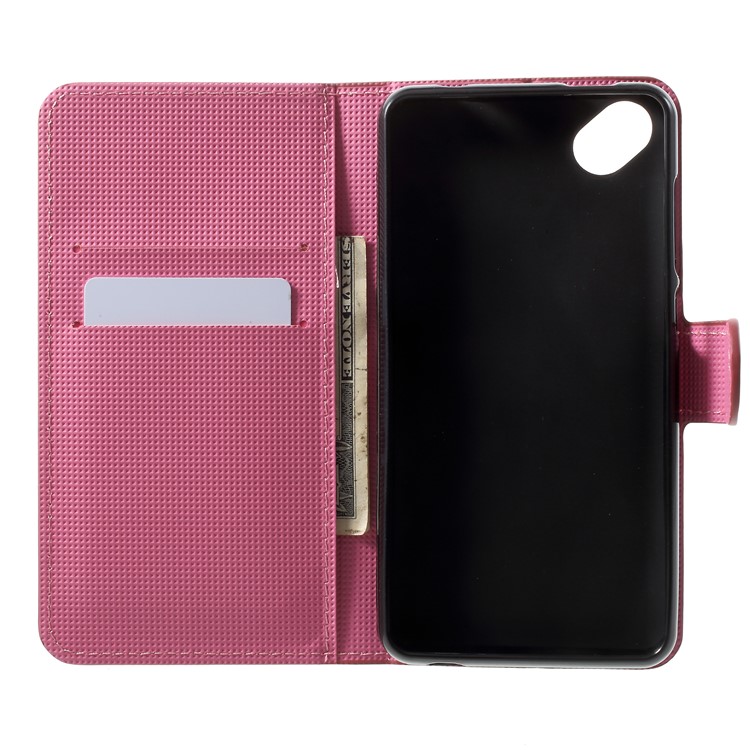 Pattern Printing Leather Card Slots Stand Folio Case for Wiko Sunny 2 Plus - Triangle-5