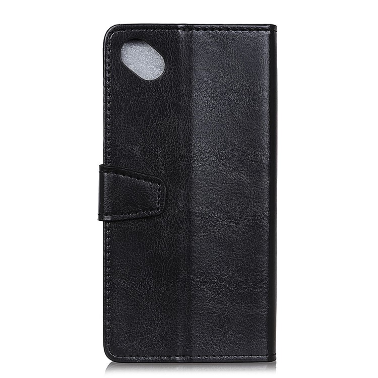 Crazy Horse Stand Wallet Leather Cell Phone Case for Wiko Sunny 2 Plus - Black-2