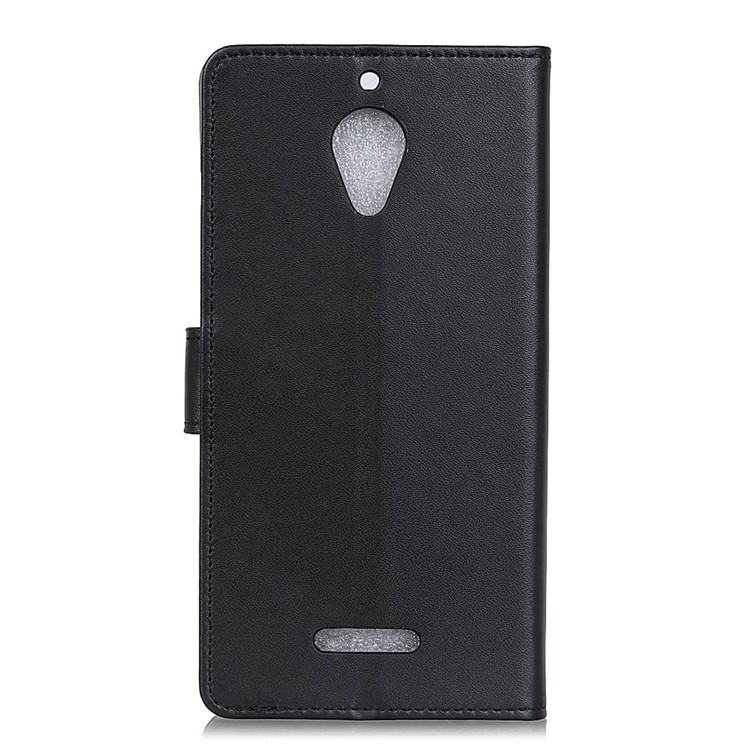PU Leather Wallet Magnetic Stand Mobile Case for Wiko Tommy 2 Plus - Black-3
