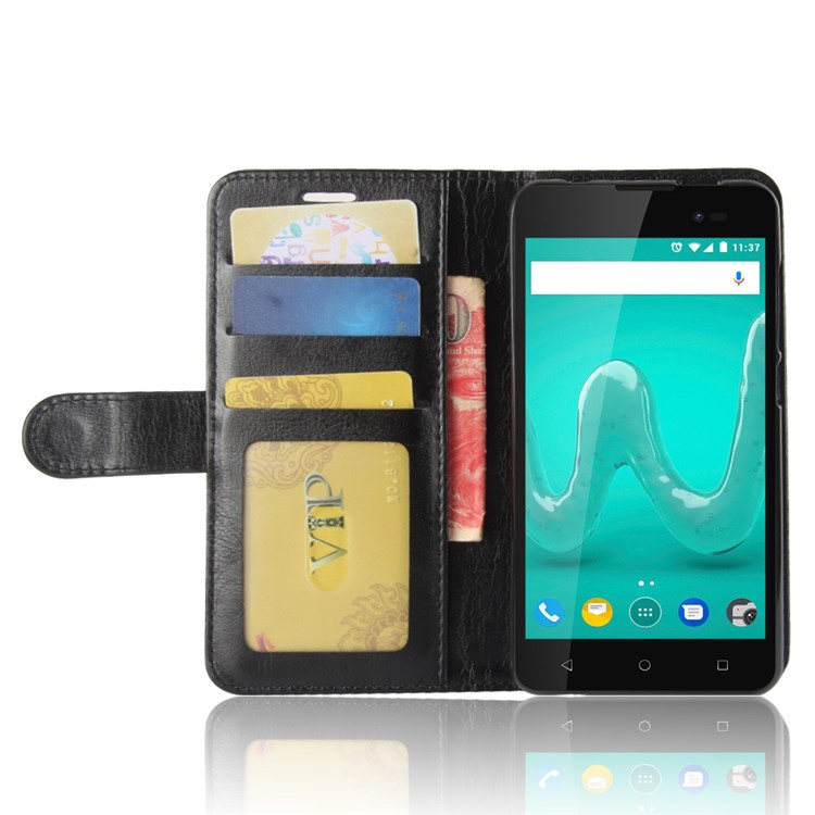 Crazy Horse PU Leather Wallet Stand Case for Wiko Sunny 2 Plus - Black-5