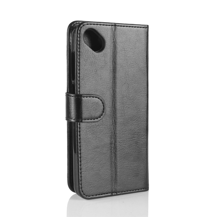 Crazy Horse PU Leather Wallet Stand Case for Wiko Sunny 2 Plus - Black-7