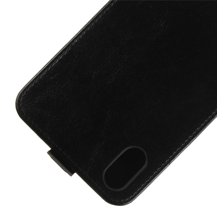 Crazy Horse Vertical Flip Leather Card Holder Phone Case for Wiko Lenny 4 Plus - Black-2