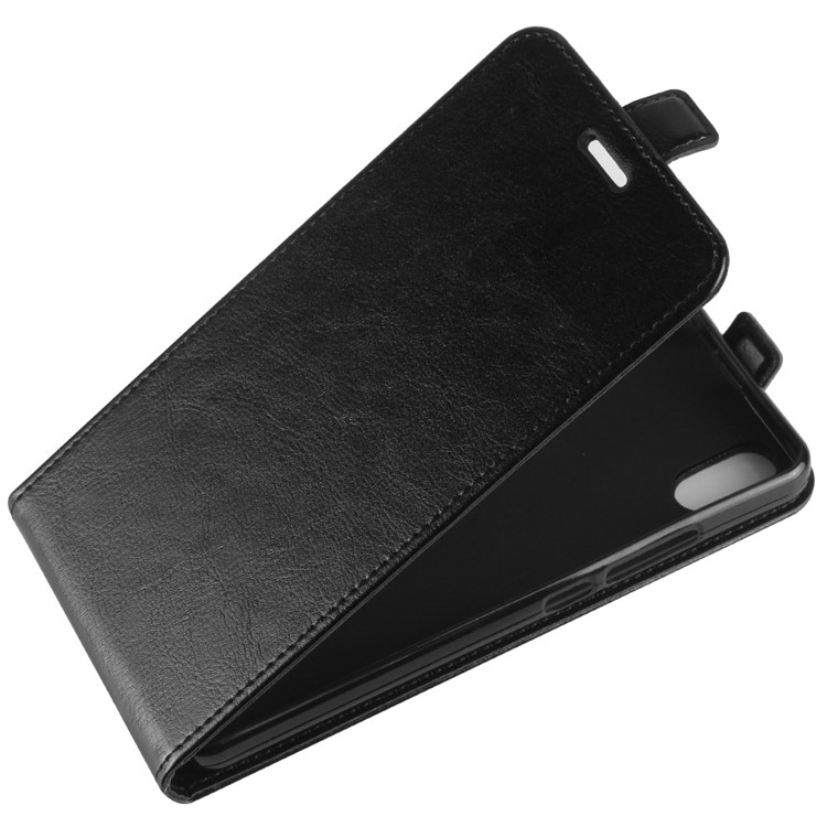 Crazy Horse Vertical Flip Leather Card Holder Phone Case for Wiko Lenny 4 Plus - Black-3
