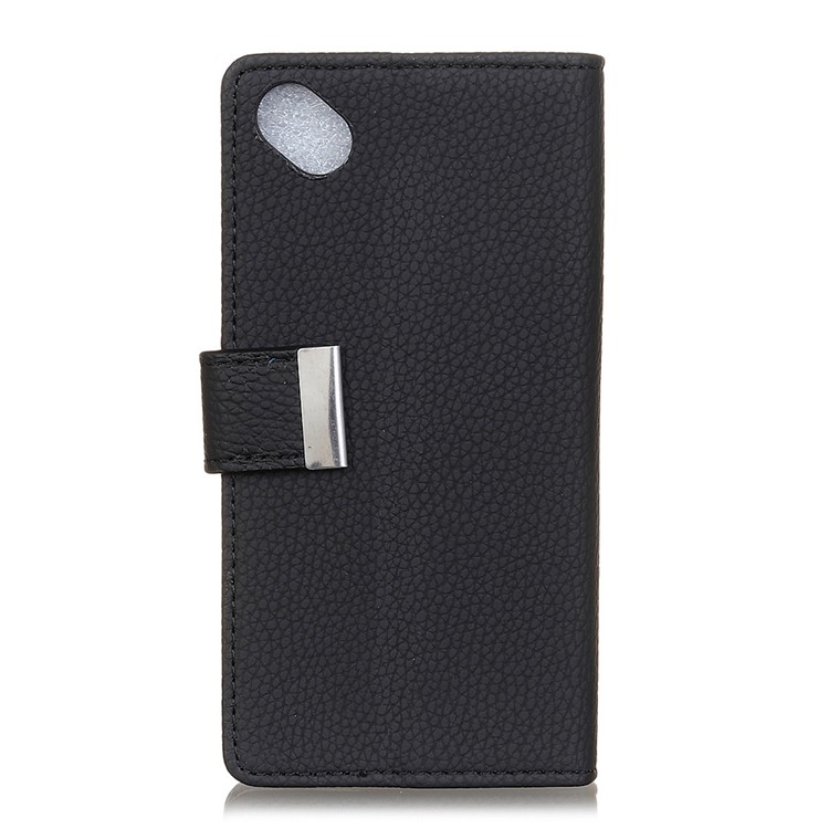 Litchi Texture PU Leather Wallet Stand Phone Case for Wiko Sunny 2 Plus - Black-1