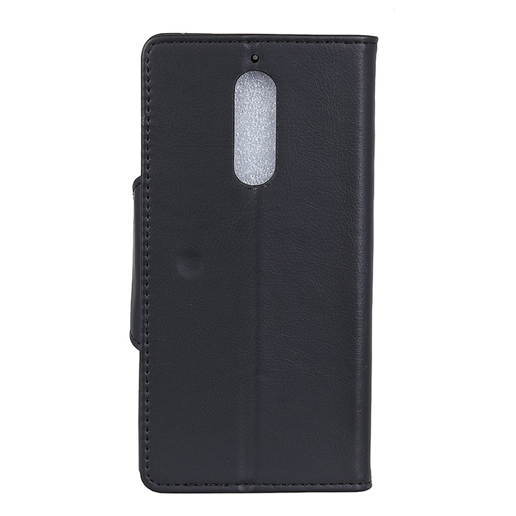Crazy Horse Textured PU Leather Wallet Phone Case for Wiko View XL - Black-2