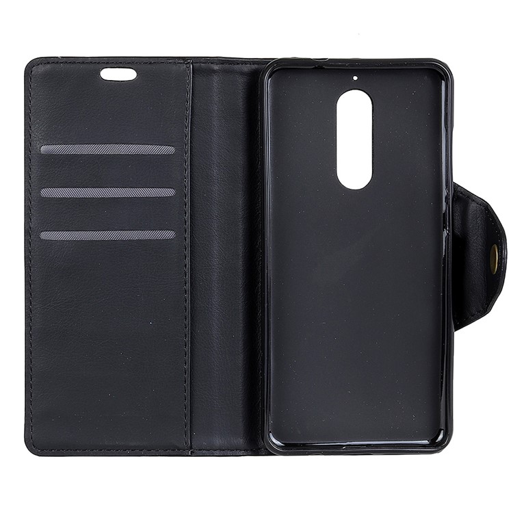 Crazy Horse Textured PU Leather Wallet Phone Case for Wiko View XL - Black-3
