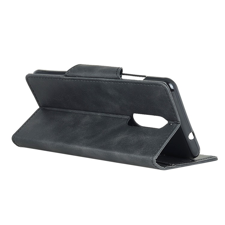 Wallet Leather Stand Case for Wiko View XL - Black-4