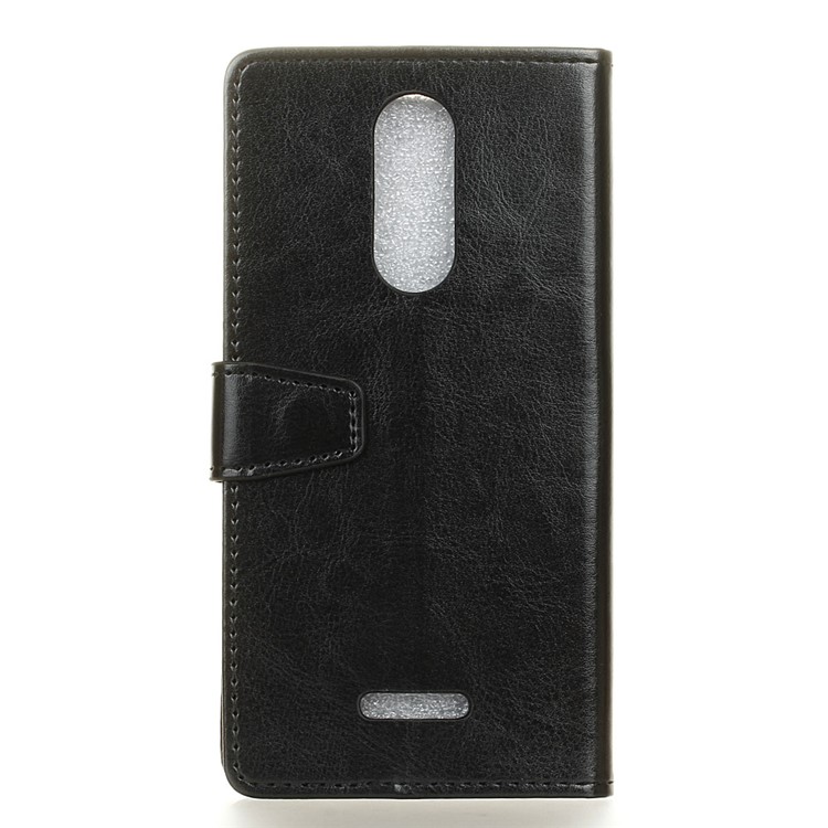 Crazy Horse Texture Wallet Stand Leather Case for Wiko View Lite - Black-4