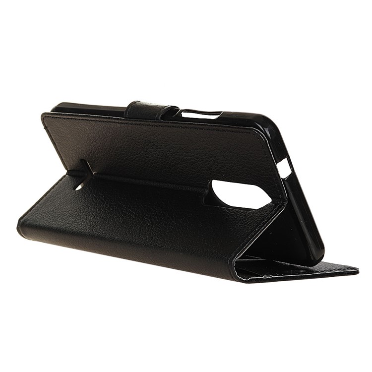 Litchi Texture Wallet Stand Leather Case for Wiko View Lite - Black-3