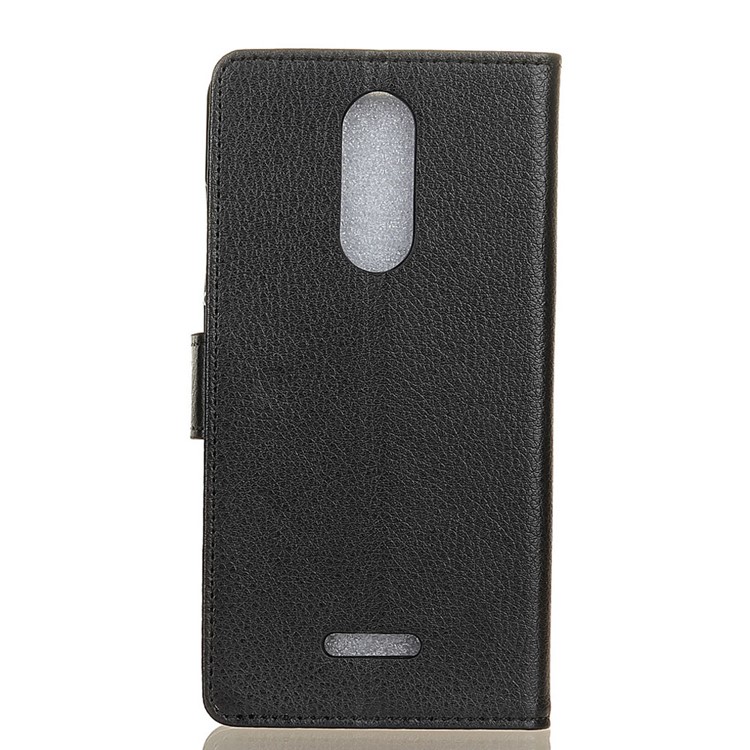 Litchi Texture Wallet Stand Leather Case for Wiko View Lite - Black-8