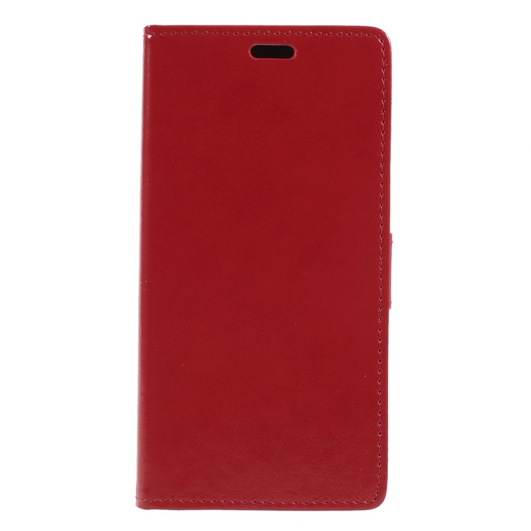 Crazy Horse Wallet Leather Protection Mobile Phone Case for Wiko Lenny 5 - Red-3