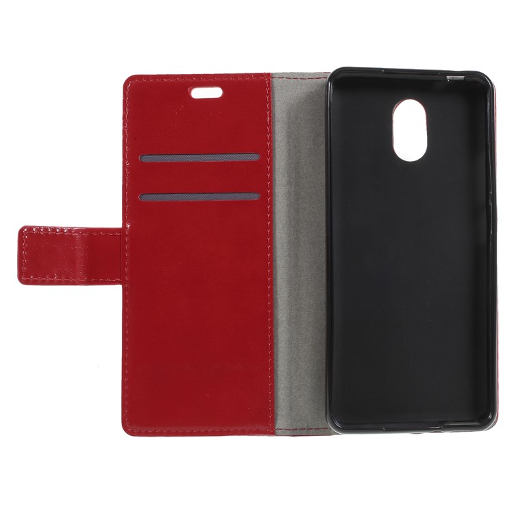 Crazy Horse Wallet Leather Protection Mobile Phone Case for Wiko Lenny 5 - Red-6