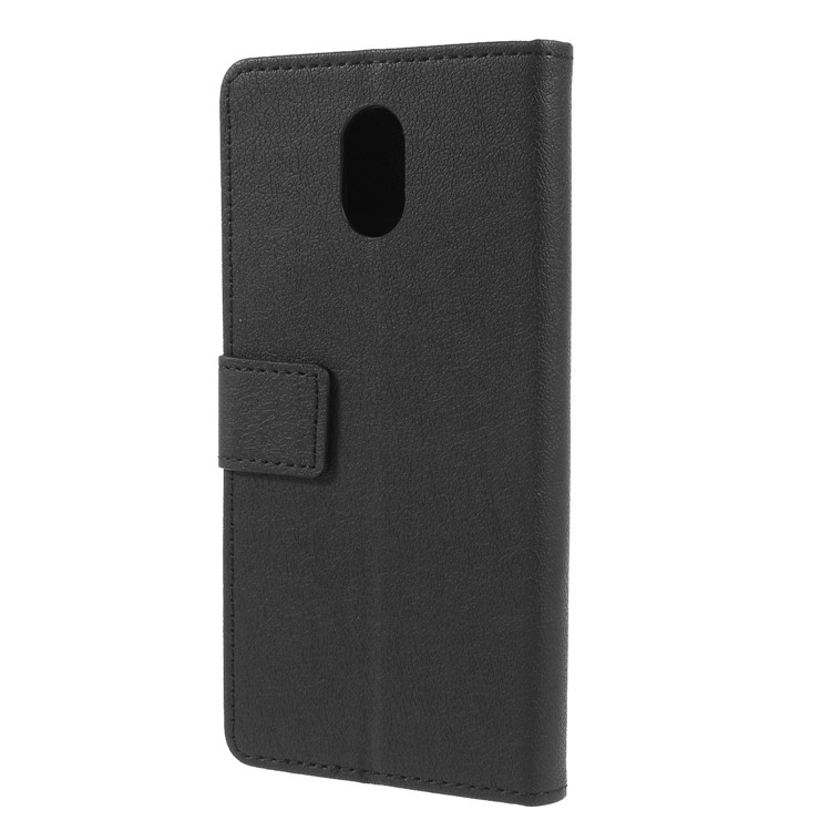 PU Leather Protection Cell Phone Case Cover for Wiko Lenny 5 - Black-2
