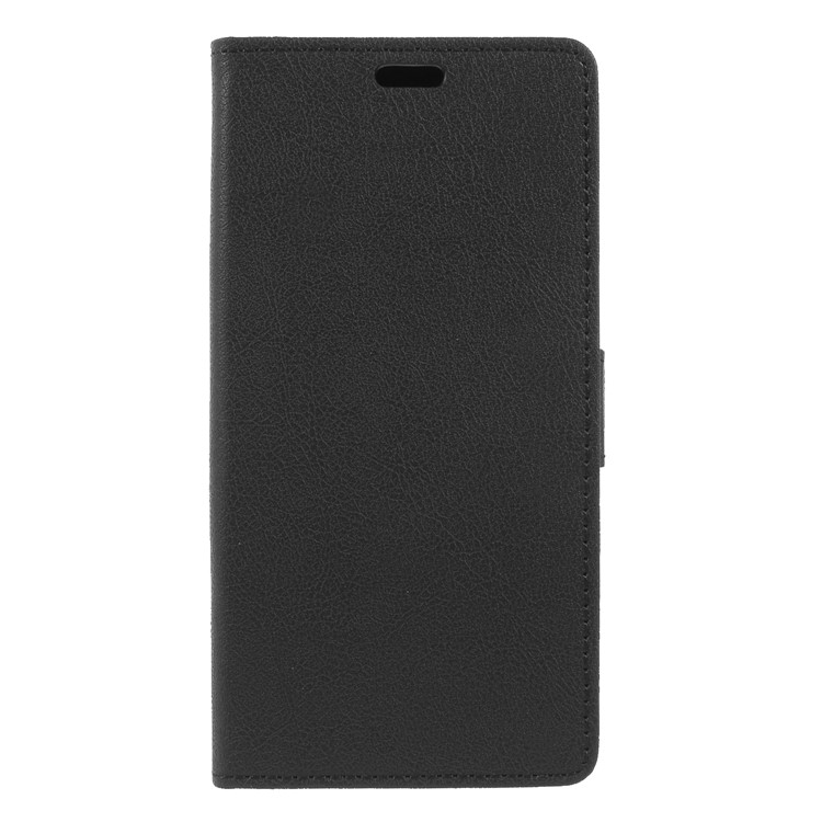 PU Leather Protection Cell Phone Case Cover for Wiko Lenny 5 - Black-3