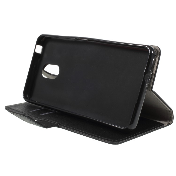 PU Leather Protection Cell Phone Case Cover for Wiko Lenny 5 - Black-4