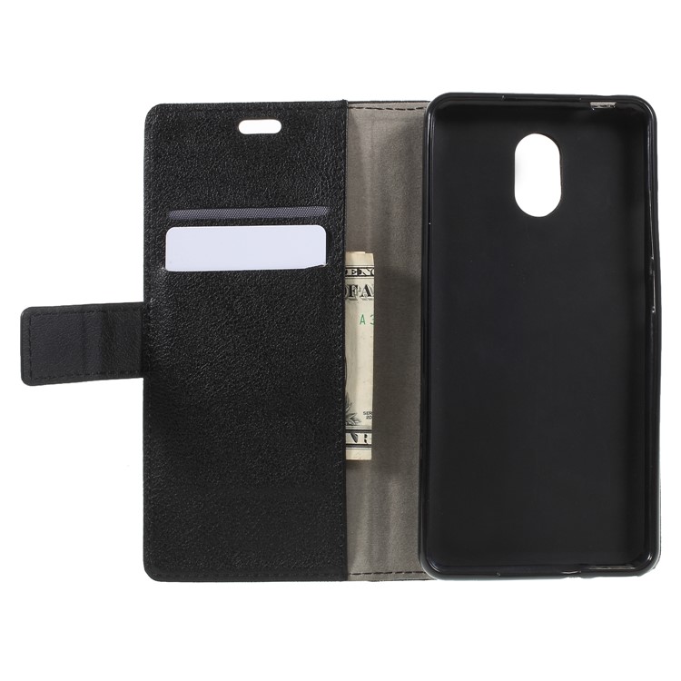 PU Leather Protection Cell Phone Case Cover for Wiko Lenny 5 - Black-6