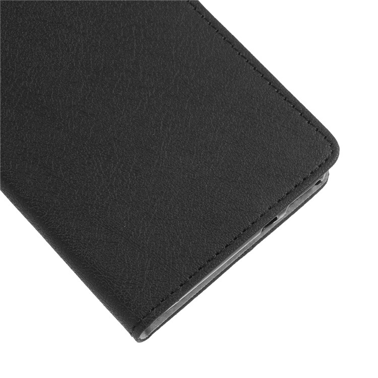 PU Leather Protection Cell Phone Case Cover for Wiko Lenny 5 - Black-7