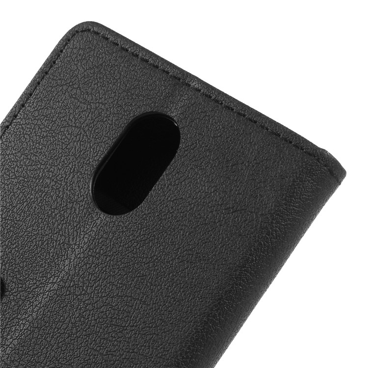 PU Leather Protection Cell Phone Case Cover for Wiko Lenny 5 - Black-8