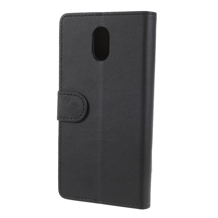 Wallet Stand Leather Protection Cell Phone Case for Wiko Lenny 5 - Black-2