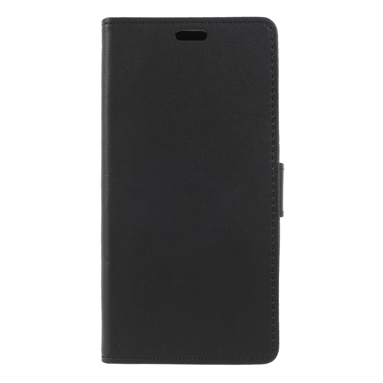 Wallet Stand Leather Protection Cell Phone Case for Wiko Lenny 5 - Black-3