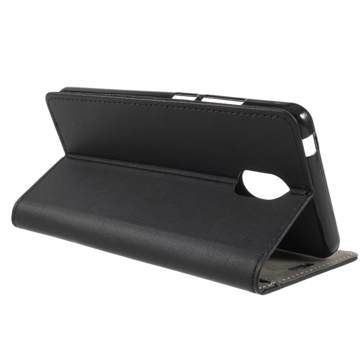 Wallet Stand Leather Protection Cell Phone Case for Wiko Lenny 5 - Black-5