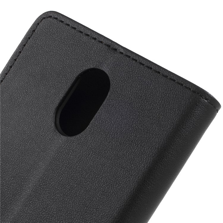 Wallet Stand Leather Protection Cell Phone Case for Wiko Lenny 5 - Black-8