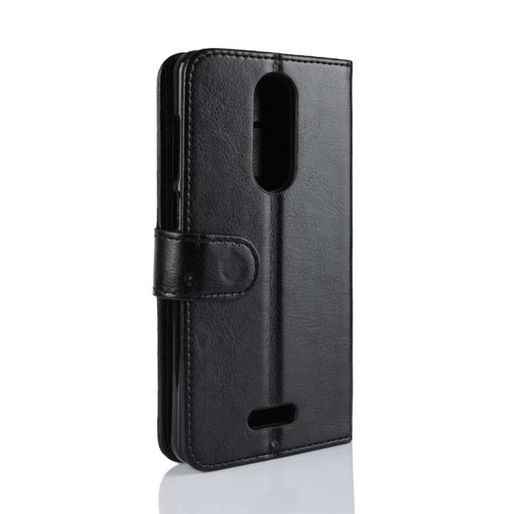 Crazy Horse PU Leather Wallet Cell Phone Case Cover for Wiko View Lite - Black-9