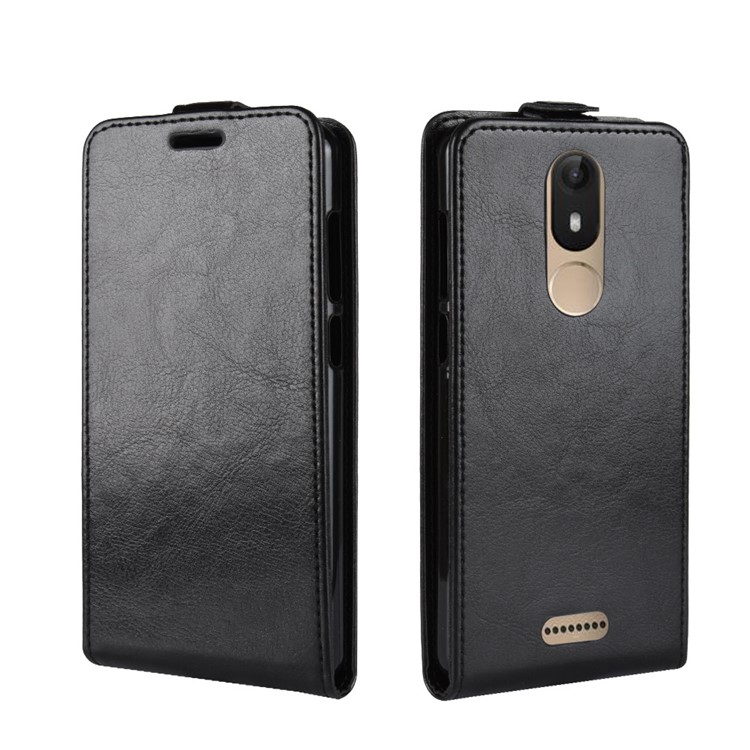 Crazy Horse Vertical Flip Leather Card Holder Case for Wiko View Lite - Black-2