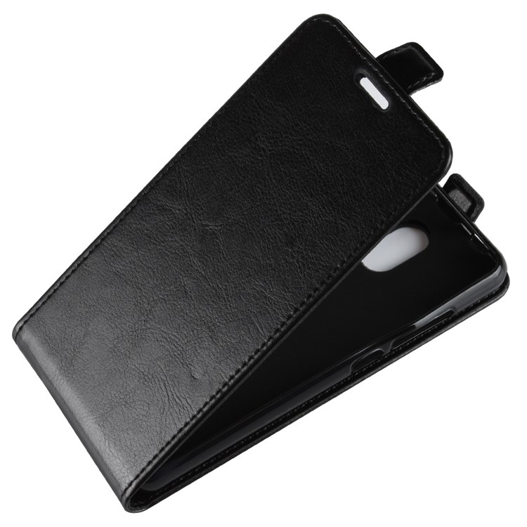 Crazy Horse Vertical Leather Card Holder Case for Wiko Jerry 3 - Black-4