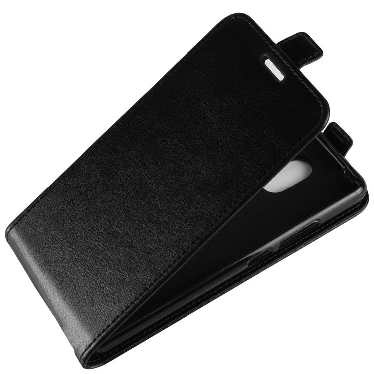 Crazy Horse Vertical Leather Card Holder Case for Wiko Lenny 5 - Black-4