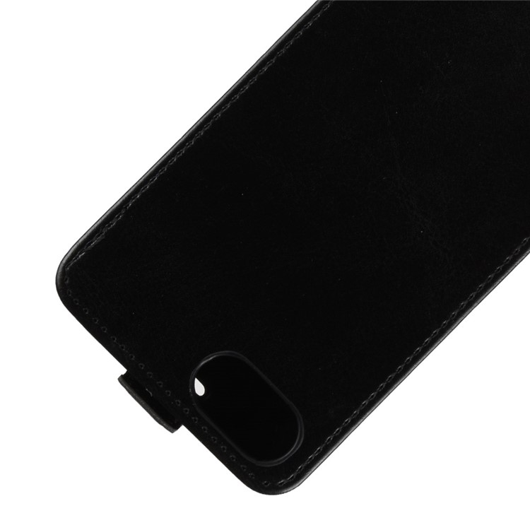Crazy Horse Vertical Leather Card Holder Case for Wiko Tommy 3 - Black-3