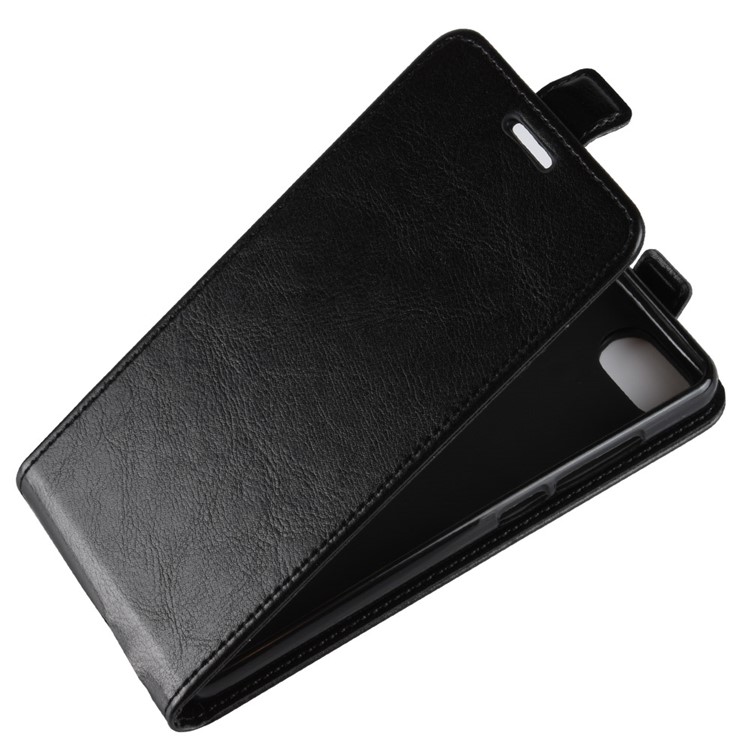 Crazy Horse Vertical Leather Card Holder Case for Wiko Tommy 3 - Black-4