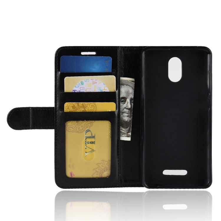 Crazy Horse Wallet Leather Stand Case for Wiko Jerry 3 - Black-5