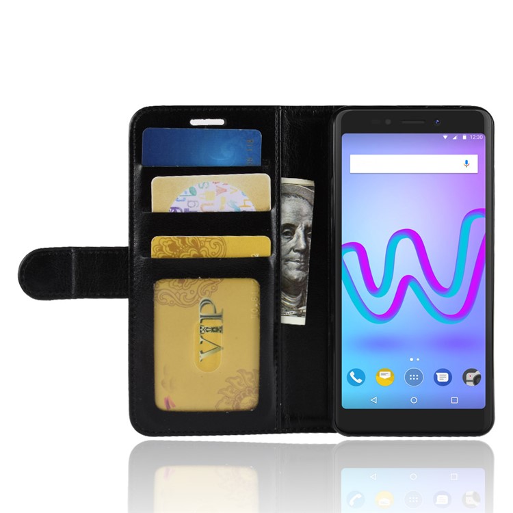 Crazy Horse Wallet Leather Stand Case for Wiko Jerry 3 - Black-6