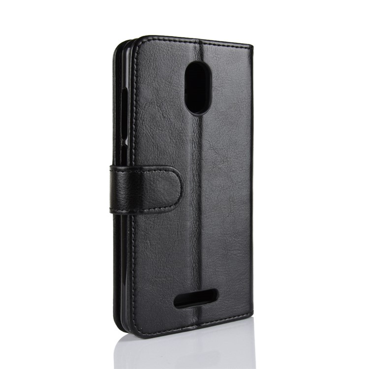 Crazy Horse Wallet Leather Stand Case for Wiko Jerry 3 - Black-8