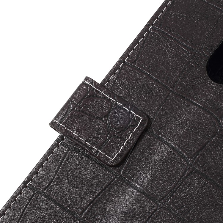 Vintage Crocodile Texture Wallet Stand Leather Case for Wiko Lenny 5 - Black-7