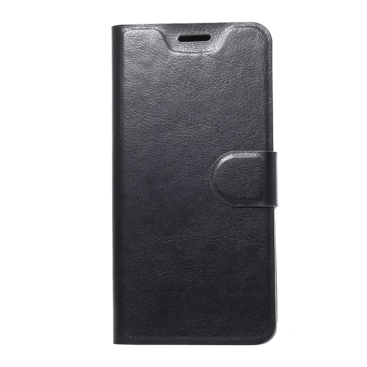Crazy Horse Wallet Magnetic Stand Leather Case (Built-in Steel Sheet) for Wiko Ciew Go - Black-2