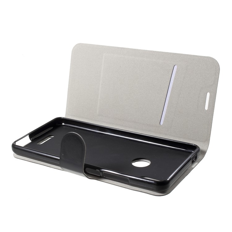 Crazy Horse Wallet Magnetic Stand Leather Case (Built-in Steel Sheet) for Wiko View Max - Black-5