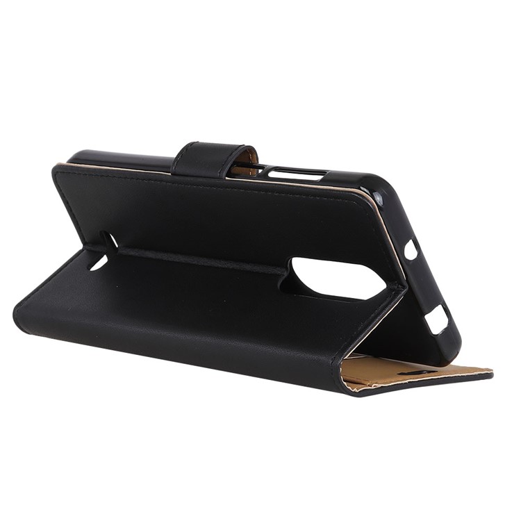 Wallet Stand Flip Leather Phone Cover for Wiko View Lite - Black-4