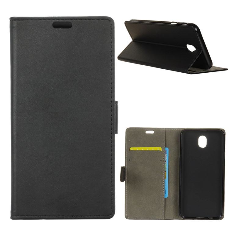 PU Leather Wallet Mobile Phone Case with Stand for Wiko Sunny3 Mini - Black-1
