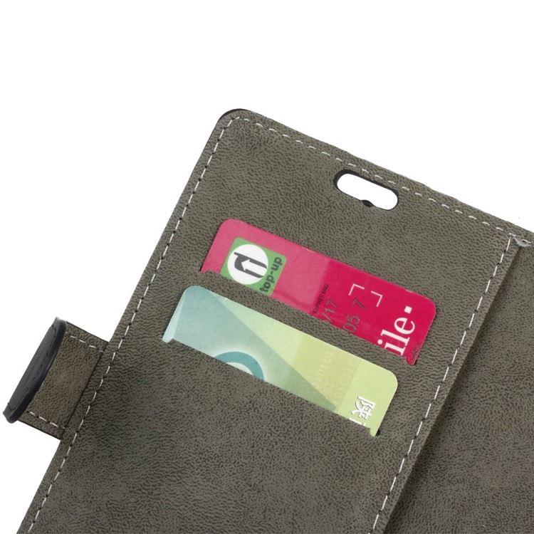 PU Leather Wallet Mobile Phone Case with Stand for Wiko Sunny3 Mini - Black-3