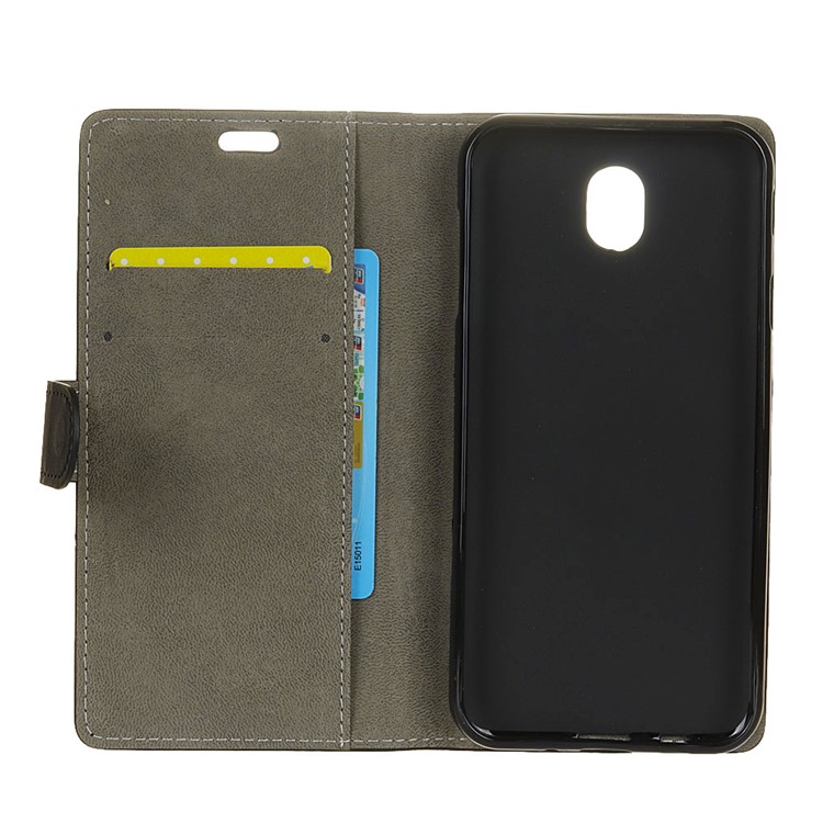 PU Leather Wallet Mobile Phone Case with Stand for Wiko Sunny3 Mini - Black-5