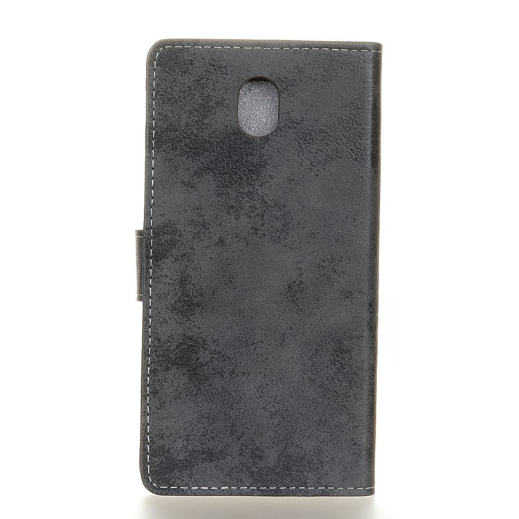(Vintage Style) PU Leather Stand Wallet Case for Wiko Sunny3 Mini - Black-4