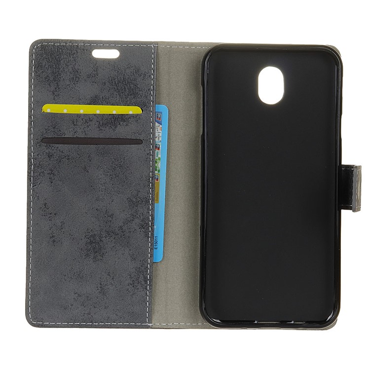 (Vintage Style) PU Leather Stand Wallet Case for Wiko Sunny3 Mini - Black-5
