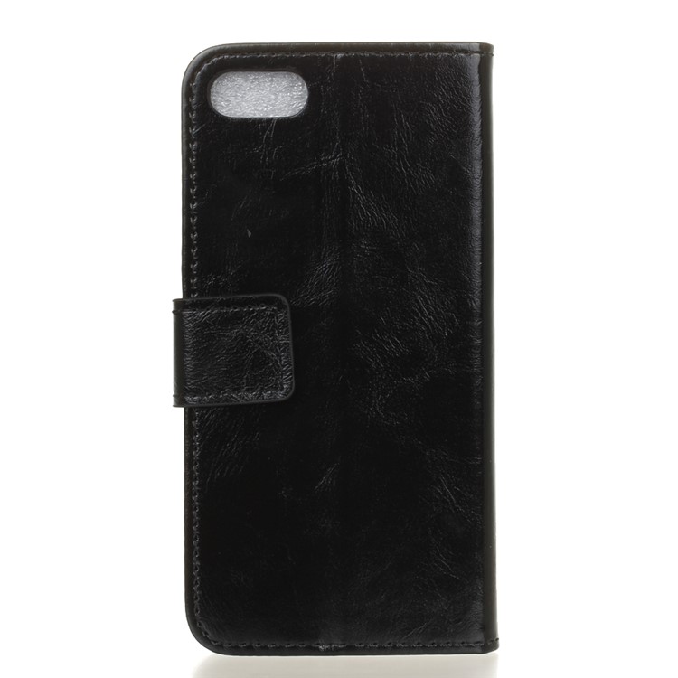 Crazy Horse Texture Wallet Stand PU Leather Case for Wiko Sunny3 - Black-3