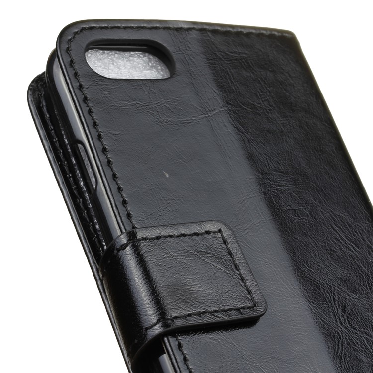 Crazy Horse Texture Wallet Stand PU Leather Case for Wiko Sunny3 - Black-4