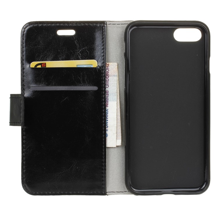 Crazy Horse Texture Wallet Stand PU Leather Case for Wiko Sunny3 - Black-5